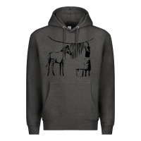 Charcoal Heather Banksy Zebra Premium Hoodie - artisFamous