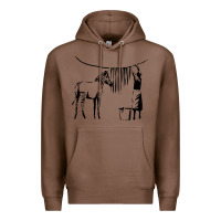 Chestnut Banksy Zebra Premium Hoodie - artisFamous