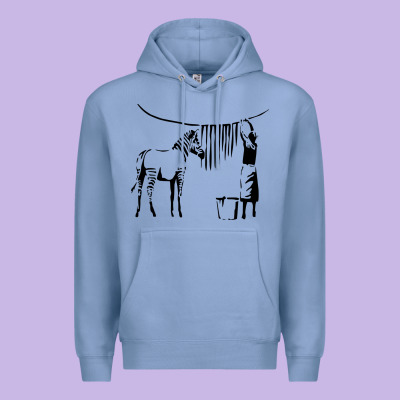 Banksy Zebra Premium Hoodie Designed By Artisfamous