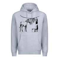 Heather Grey Banksy Zebra Premium Hoodie - artisFamous