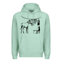 Seafoam Banksy Zebra Premium Hoodie - artisFamous