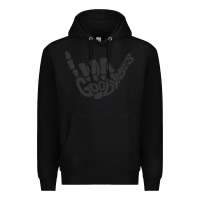 Black goodvibes shaka Premium Hoodie - artisFamous