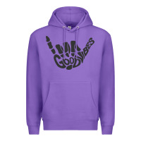 Purple goodvibes shaka Premium Hoodie - artisFamous