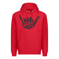 Red goodvibes shaka Premium Hoodie - artisFamous