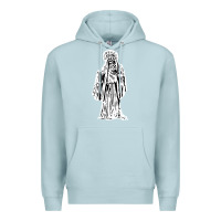 Blue Mist santa muerte blanca Premium Hoodie - artisFamous