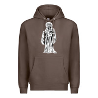 Coffee santa muerte blanca Premium Hoodie - artisFamous