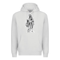 Dove Grey santa muerte blanca Premium Hoodie - artisFamous