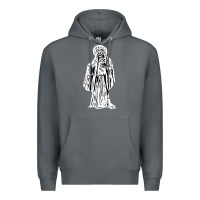 Rock santa muerte blanca Premium Hoodie - artisFamous