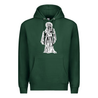 Sports Green santa muerte blanca Premium Hoodie - artisFamous