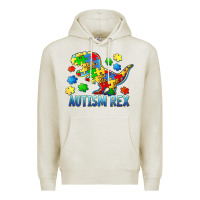 Oatmeal Heather autism rex Premium Hoodie - BarkalooDesign