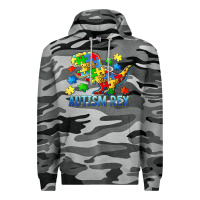 Slate Camo autism rex Premium Hoodie - BarkalooDesign