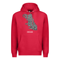 Cardinal chicago typography neighborhood map Premium Hoodie - artisFamous