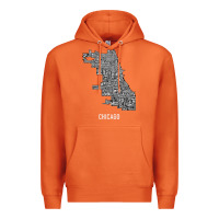 Carrot chicago typography neighborhood map Premium Hoodie - artisFamous