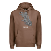 Chestnut chicago typography neighborhood map Premium Hoodie - artisFamous