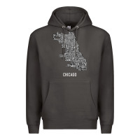 Smoke chicago typography neighborhood map Premium Hoodie - artisFamous