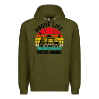 Army Green car pogue life outer banks Premium Hoodie - artisFamous
