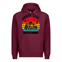 Burgundy car pogue life outer banks Premium Hoodie - artisFamous
