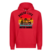Red car pogue life outer banks Premium Hoodie - artisFamous