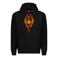 Black skyrim elder scrolls oblivion Premium Hoodie - artisFamous