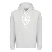 Dove Grey skyrim elder Premium Hoodie - artisFamous