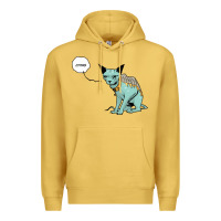 Antique Gold lying cat Premium Hoodie - artisFamous