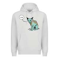 Dove Grey lying cat Premium Hoodie - artisFamous