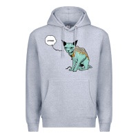 Heather Grey lying cat Premium Hoodie - artisFamous