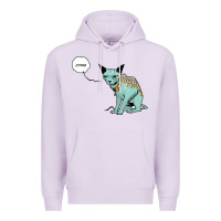 Lilac lying cat Premium Hoodie - artisFamous