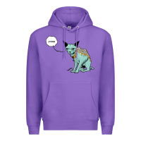 Purple lying cat Premium Hoodie - artisFamous