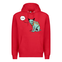 Red lying cat Premium Hoodie - artisFamous