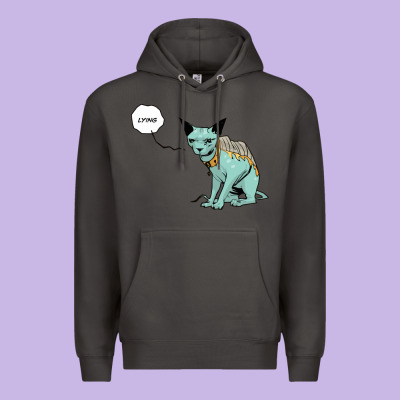 Lying Cat Premium Hoodie Designed By Artisfamous