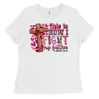 White this is how i fight my battles Ladies Tee - RacoonDesign