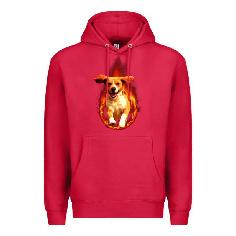 Dog In Fire Premium Hoodie by artisFamous | Teevron