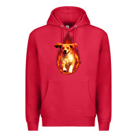 Cardinal Dog In Fire Premium Hoodie - artisFamous