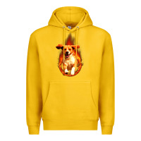 Lemon Dog In Fire Premium Hoodie - artisFamous