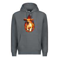 Rock Dog In Fire Premium Hoodie - artisFamous