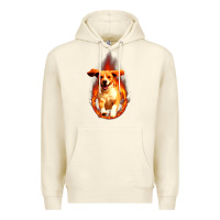 Sandshell Dog In Fire Premium Hoodie - artisFamous