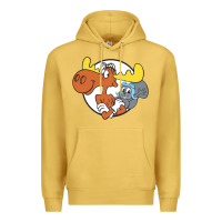 Antique Gold Vintage Rocky And Bullwinkle Premium Hoodie - artisFamous