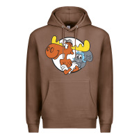 Chestnut Vintage Rocky And Bullwinkle Premium Hoodie - artisFamous