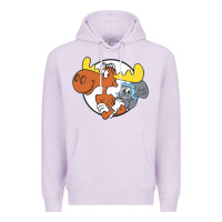 Lilac Vintage Rocky And Bullwinkle Premium Hoodie - artisFamous
