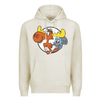 Oatmeal Heather Vintage Rocky And Bullwinkle Premium Hoodie - artisFamous