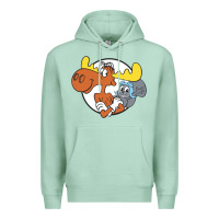 Seafoam Vintage Rocky And Bullwinkle Premium Hoodie - artisFamous