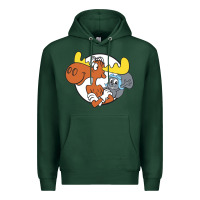 Sports Green Vintage Rocky And Bullwinkle Premium Hoodie - artisFamous