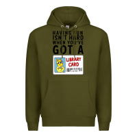 Army Green arthur library card classic rachelrae09 Premium Hoodie - artisFamous