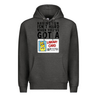 Charcoal Heather arthur library card classic rachelrae09 Premium Hoodie - artisFamous