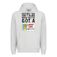 Dove Grey arthur library card classic rachelrae09 Premium Hoodie - artisFamous