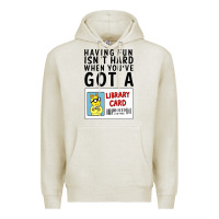 Oatmeal Heather arthur library card classic rachelrae09 Premium Hoodie - artisFamous