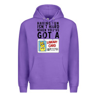 Purple arthur library card classic rachelrae09 Premium Hoodie - artisFamous
