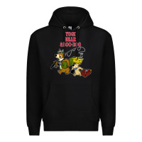 Black yogi bear & boo boo Premium Hoodie - artisFamous