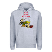 Heather Grey yogi bear & boo boo Premium Hoodie - artisFamous